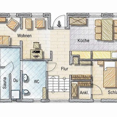 Reetdachhaus Inmitten Von Wiesen Und Feldern * Emmelsbull-Horsbull