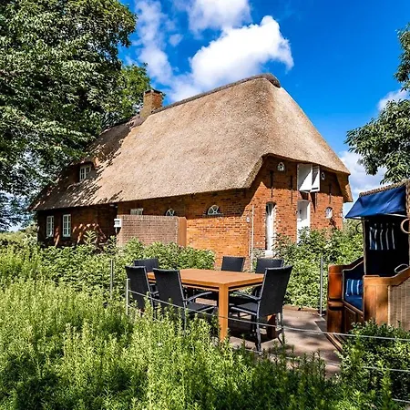 Reetdachhaus Inmitten Von Wiesen Und Feldern Prázdninový dům Emmelsbüll-Horsbüll